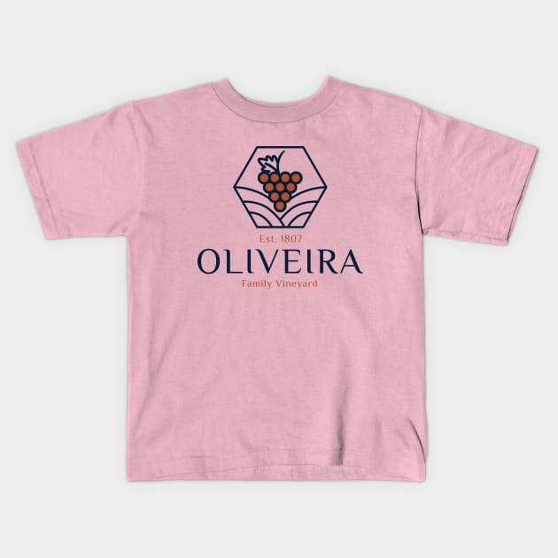 Oliveira 1807 Family Vineyard Kids T-Shirt by VOIX Designs